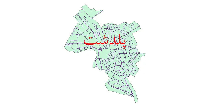 دانلود نقشه شیپ فایل شبکه معابر شهر پلدشت
