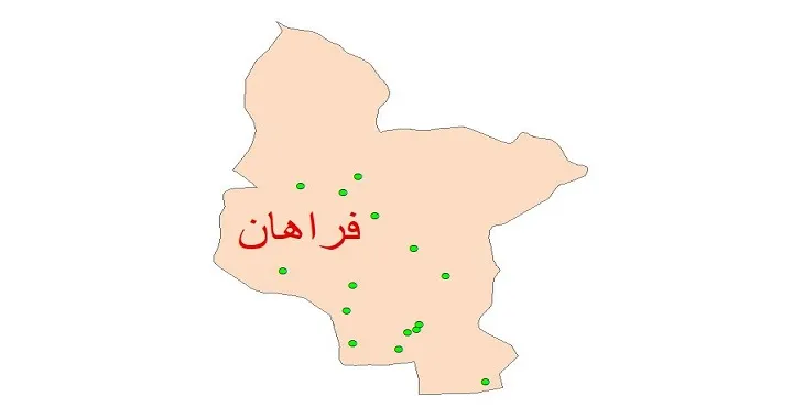 دانلود نقشه شیپ فایل کیفیت آب چاه های شهرستان فراهان