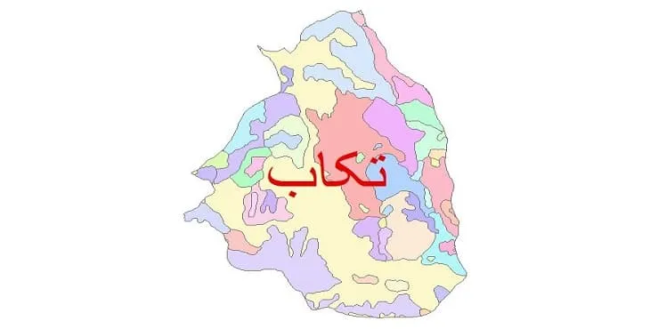 نقشه شیپ فایل (GIS) زمین‌ شناسی شهرستان تکاب