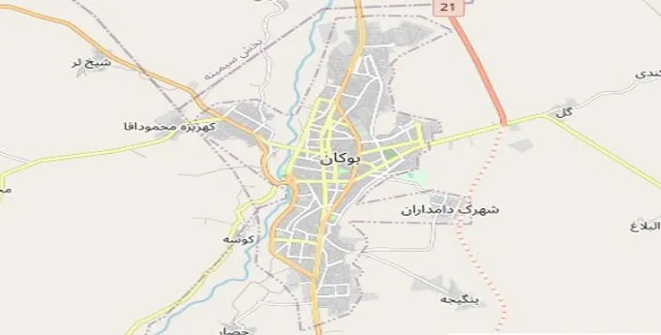 دانلود نقشه شهر بوکان + pdf با کیفیت بالا