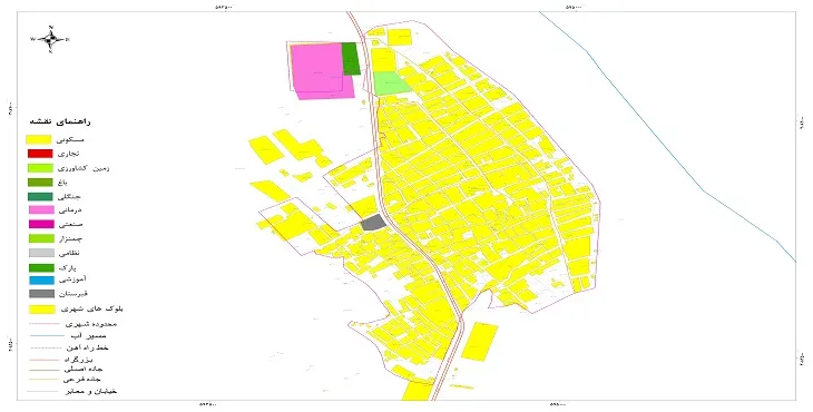 جدیدترین نقشه شهر بردستان | قابل چاپ + کیفیت بالا