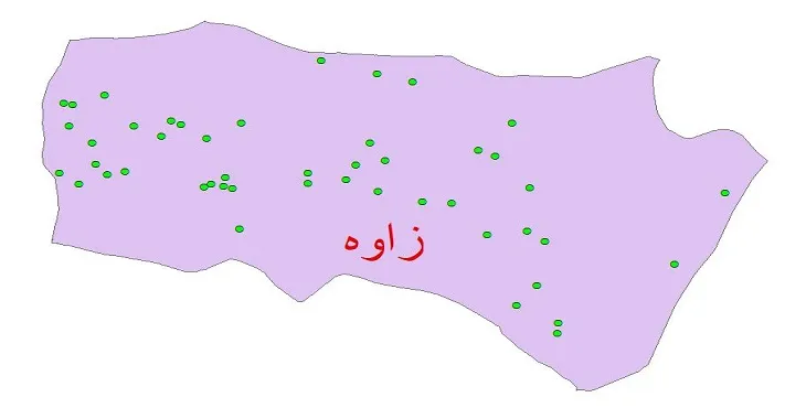 دانلود نقشه شیپ فایل کیفیت آب چاه های شهرستان زاوه