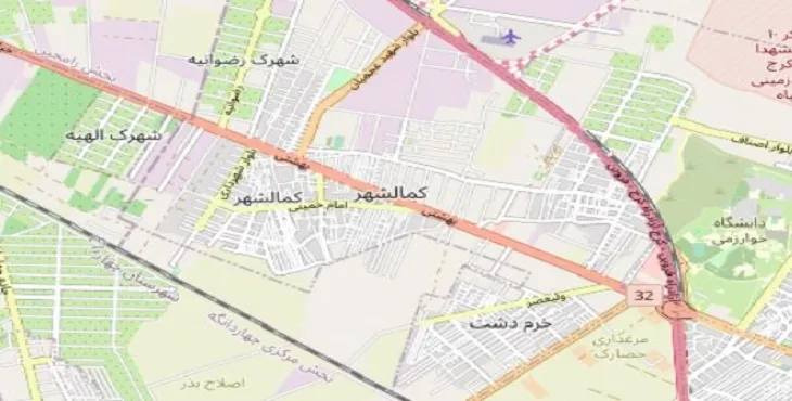 دانلود نقشه شهر کمالشهر + pdf با کیفیت بالا