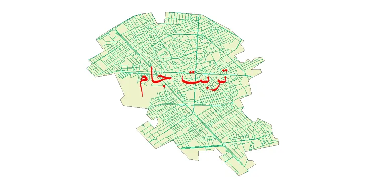 دانلود نقشه شیپ فایل شبکه معابر شهر تربت جام