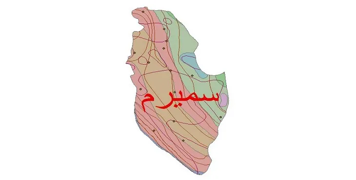 نقشه شیپ‌ فایل اقلیم‌شناسی شهرستان سمیرم + 7 لایه اقلیمی