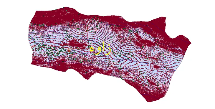 دانلود نقشه های شیپ فایل شهرستان زاوه + کاملترین لایه GIS