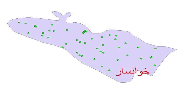 دانلود نقشه شیپ فایل کیفیت آب چاه های شهرستان خوانسار