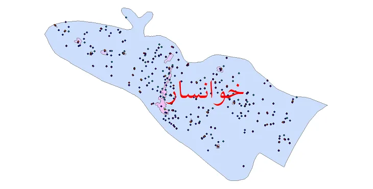 دانلود نقشه جمعیت نقاط شهری و روستایی شهرستان خوانسار از سال 1335 تا 1395