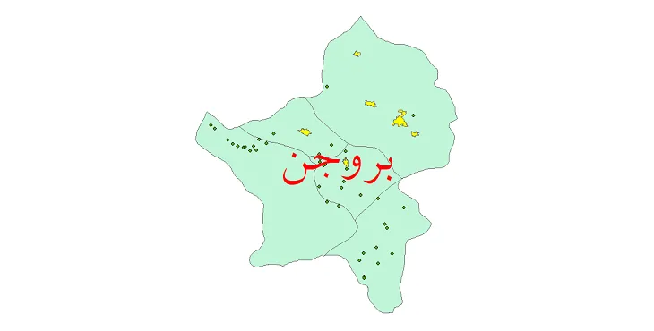 دانلود نقشه شیپ فایل (GIS) تقسیمات سیاسی شهرستان بروجن سال 1400