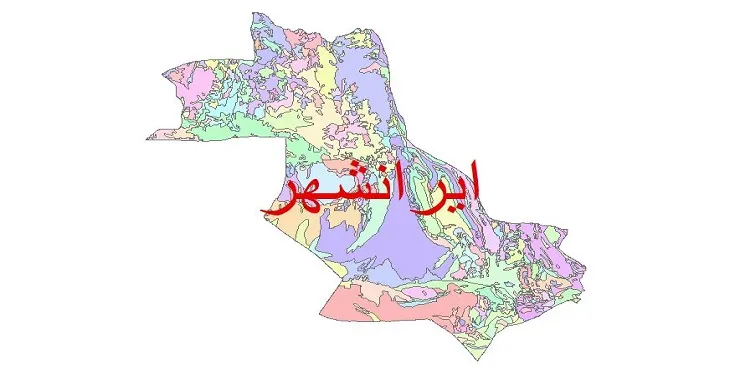 نقشه شیپ فایل (GIS) زمین‌ شناسی شهرستان ایرانشهر