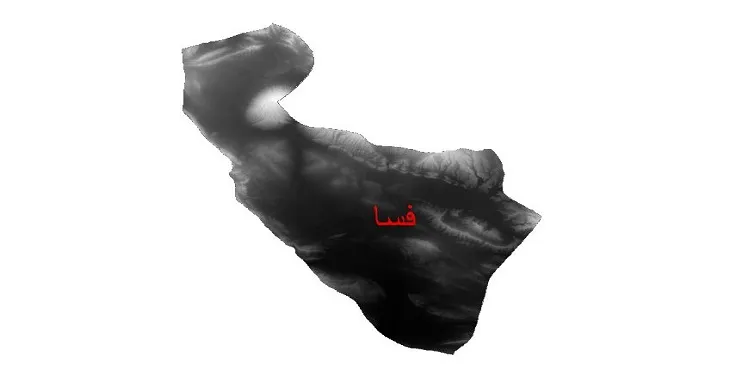 دانلود نقشه دم (DEM) شهرستان فسا | دقت 30 متر