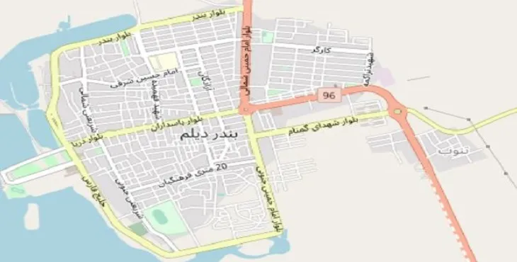 دانلود نقشه شهر بندر دیلم + pdf با کیفیت بالا