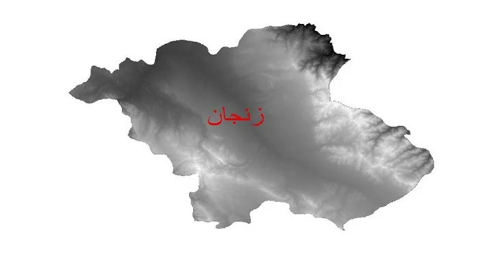 دانلود نقشه دم (DEM) شهرستان زنجان | دقت 30 متر