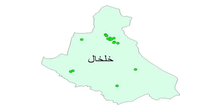 دانلود نقشه شیپ فایل کیفیت آب چاه های شهرستان خلخال