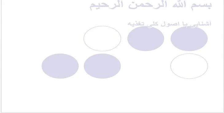 دانلود پاورپوینت آشنایی با اصول کلی تغذیه