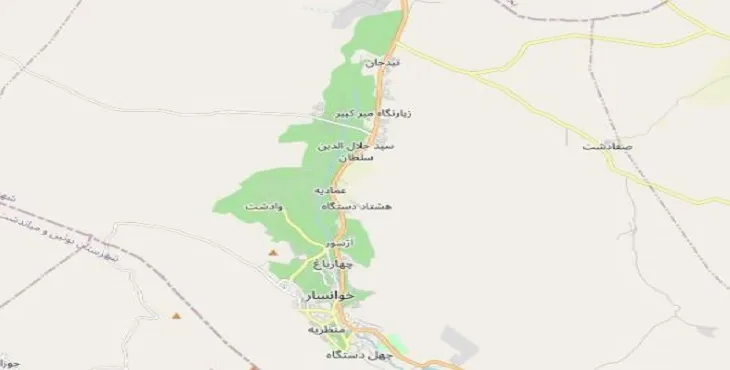 دانلود نقشه شهر خوانسار + pdf با کیفیت بالا
