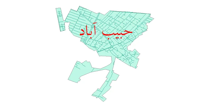 دانلود نقشه شیپ فایل شبکه معابر شهر حبیب آباد