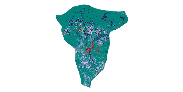 دانلود نقشه های شیپ فایل شهرستان رابر + کاملترین لایه GIS