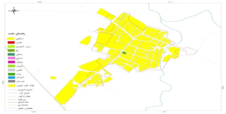 نقشه شیپ فایل (GIS) شهر پیش قلعه 1404 + عکس با کیفیت