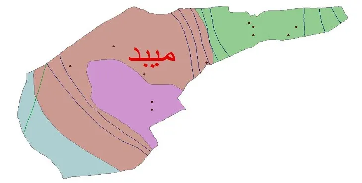 نقشه شیپ‌ فایل اقلیم‌شناسی شهرستان میبد + 7 لایه اقلیمی