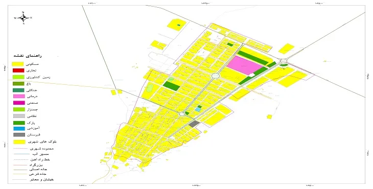 نقشه شیپ فایل (GIS) شهر جغتای 1404 + عکس با کیفیت