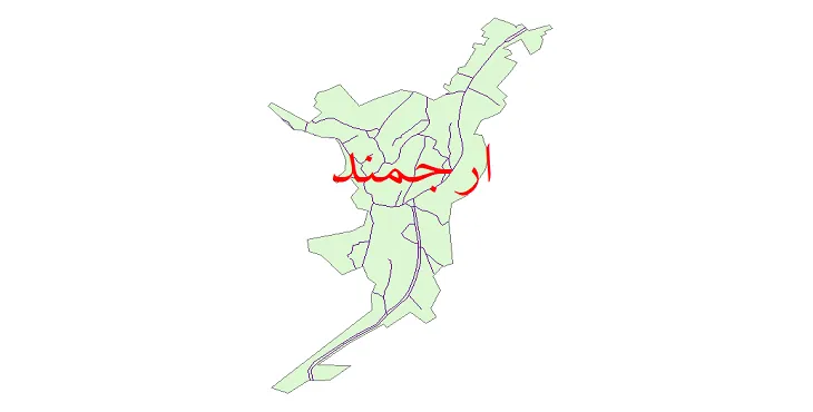دانلود نقشه شیپ فایل شبکه معابر شهر ارجمند