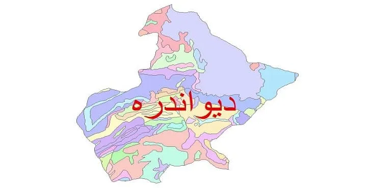 نقشه شیپ فایل (GIS) زمین‌ شناسی شهرستان دیواندره
