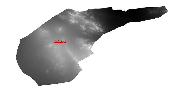 دانلود نقشه دم (DEM) شهرستان میبد | دقت 30 متر