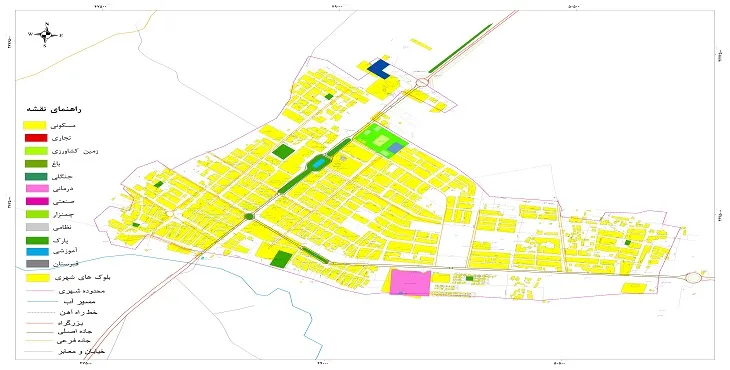 نقشه شیپ فایل (GIS) شهر مهران 1404 + عکس با کیفیت