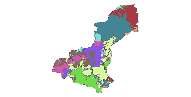 بروزترین نقشه شیپ فایل کاربری اراضی شهرستان کلیبر + PDF 