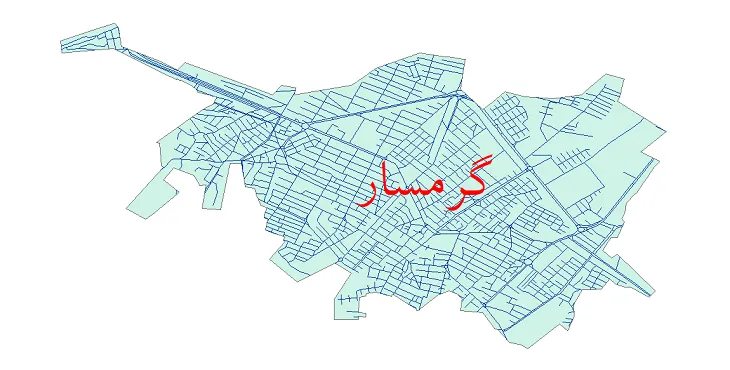 دانلود نقشه شیپ فایل شبکه معابر شهر گرمسار