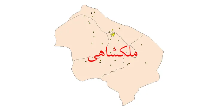 دانلود نقشه شیپ فایل (GIS) تقسیمات سیاسی شهرستان ملکشاهی سال 1400