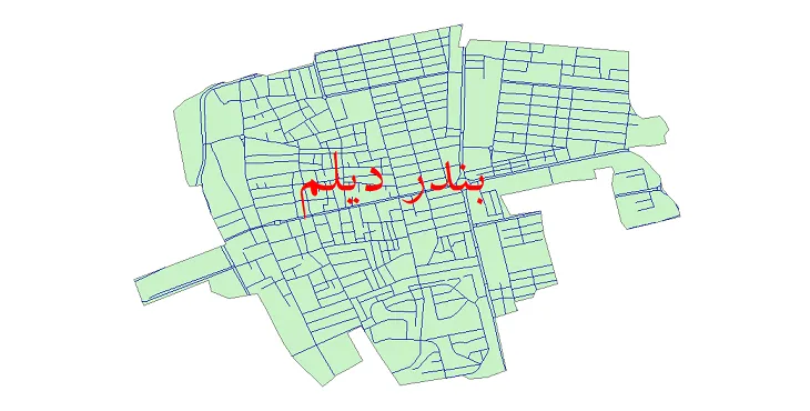 دانلود نقشه شیپ فایل شبکه معابر شهر بندر دیلم