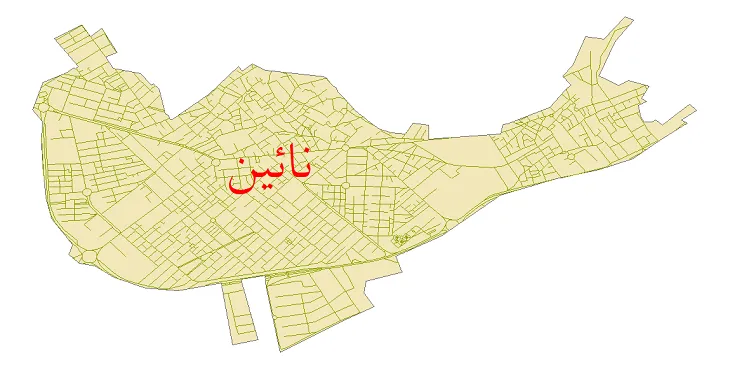 دانلود نقشه شیپ فایل شبکه معابر شهر نائین
