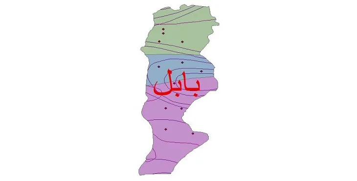 نقشه شیپ‌ فایل اقلیم‌شناسی شهرستان بابل + 7 لایه اقلیمی
