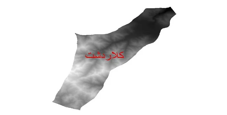 دانلود نقشه دم (DEM) شهرستان کلاردشت | دقت 30 متر
