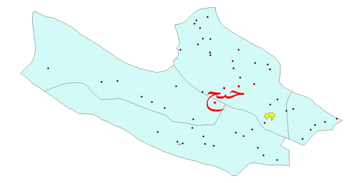دانلود نقشه شیپ فایل (GIS) تقسیمات سیاسی شهرستان خنج سال 1400