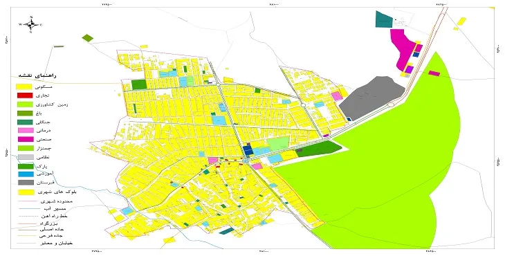 جدیدترین نقشه شهر هفشجان | قابل چاپ + کیفیت بالا
