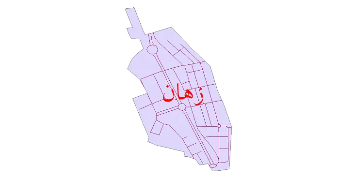 دانلود نقشه شیپ فایل شبکه معابر شهر زهان