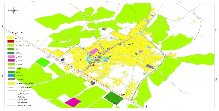 جدیدترین نقشه شهر شبانکاره | قابل چاپ + کیفیت بالا