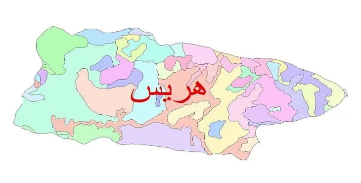 نقشه شیپ فایل (GIS) زمین‌ شناسی شهرستان هریس