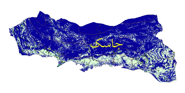 دانلود نقشه های شیپ فایل شهرستان جاسک + کاملترین لایه GIS