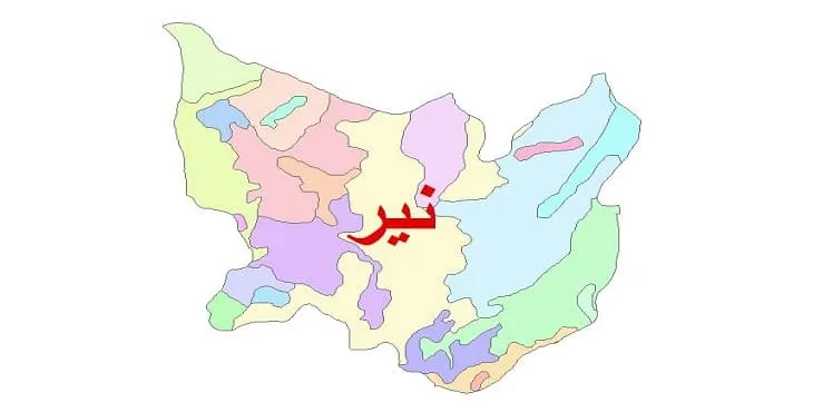 نقشه شیپ فایل (GIS) زمین‌ شناسی شهرستان نیر
