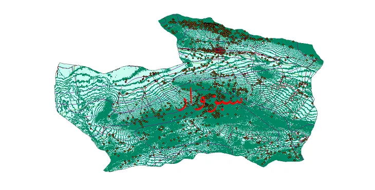 دانلود نقشه های شیپ فایل شهرستان سبزوار + کاملترین لایه GIS