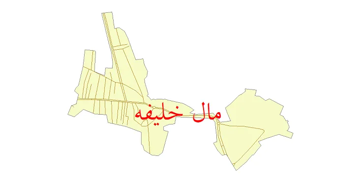 دانلود نقشه شیپ فایل شبکه معابر شهر مال خلیفه