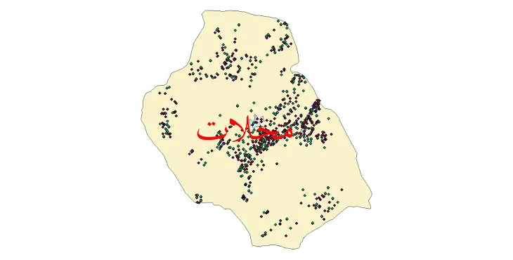 دانلود نقشه شیپ فایل جمعیت نقاط شهری و روستایی شهرستان محلات از سال 1335 تا 1395