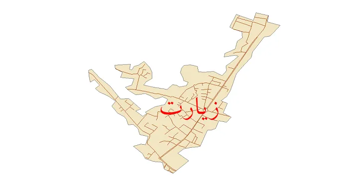 دانلود نقشه شیپ فایل شبکه معابر شهر زیارت