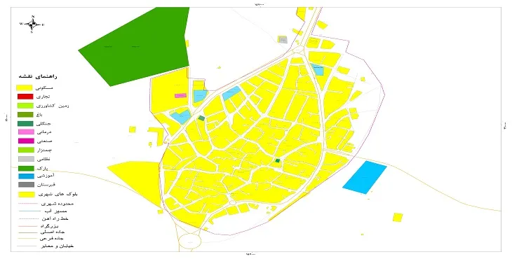 جدیدترین نقشه شهر شربیان | قابل چاپ + کیفیت بالا