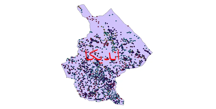 دانلود نقشه شیپ فایل جمعیت نقاط شهری و روستایی شهرستان اندیکا از سال 1335 تا 1395