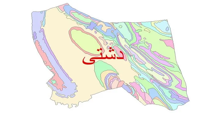 نقشه شیپ فایل (GIS) زمین‌ شناسی شهرستان دشتی